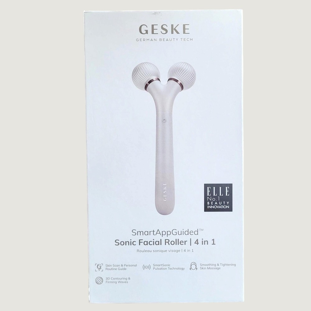 Geske SmartAppGuided Sonic Facial Roller 4 in 1 Starlight GK000040SL01 NEW